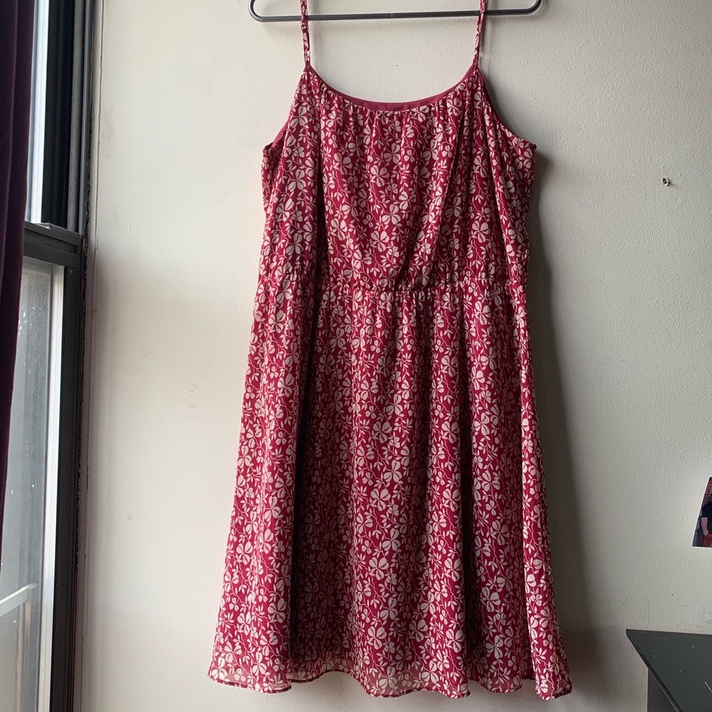 Beautiful Ann Taylor LOFT Maroon Floral dress